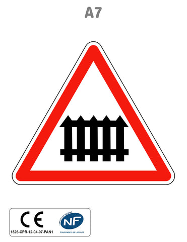 Panneau A7 Passage à niveau muni de barrières