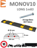 Ralentisseur Monobloc 10km/h H75mm EQUIPEMENTECH