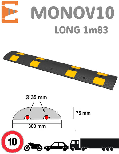 Ralentisseur Monobloc 10km/h H75mm EQUIPEMENTECH