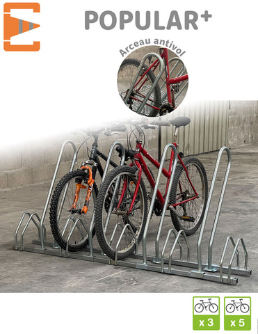 Racks range vélos Mural Modulaires CITY à 90° ou 45°