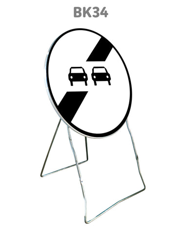 Panneau Temporaire BK34 Fin d'interdiction de dépasser