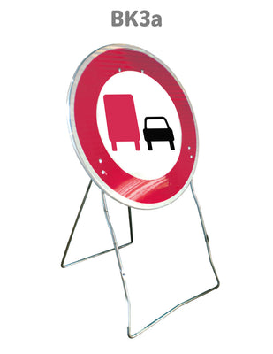 Panneau Temporaire BK3a Interdiction de dépasser aux véhicules de plus