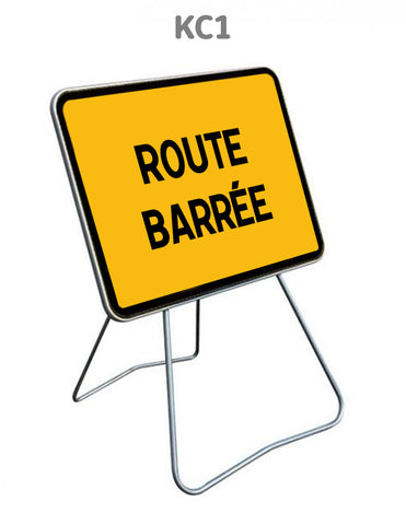 Panneau Temporaire KC1 Route barrée