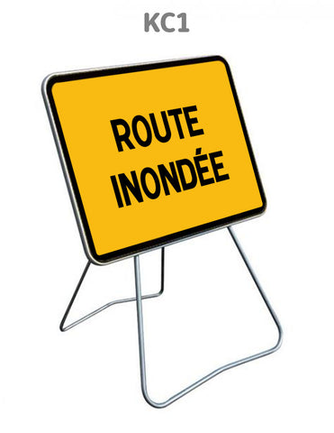 Panneau Temporaire KC1 Route inondée