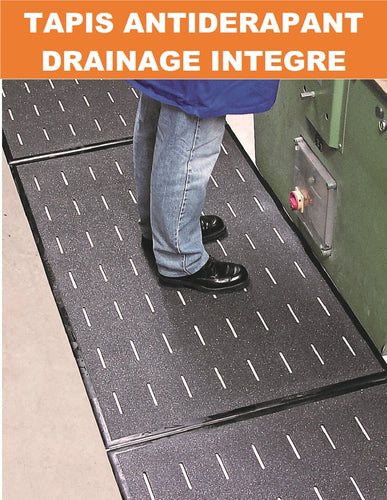 Tapis de Drainage antidérapant Tapis de Sol Commercial Tapis de Drainage en  PVC 0,23 Pouce