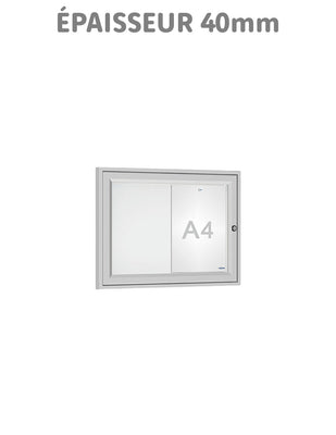 Vitrine d'affichage épaisseur 40mm 