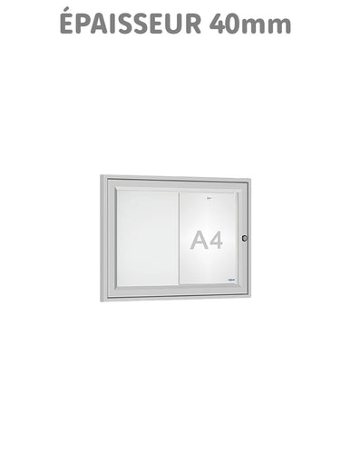 Vitrine d'affichage épaisseur 40mm 