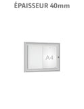Vitrine d'affichage épaisseur 40mm 