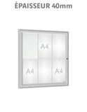 Vitrine d'affichage épaisseur 40mm 