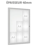Vitrine d'affichage épaisseur 40mm 