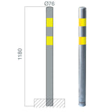 poteau protection sceller galva 76