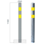 poteau protection sceller galva 90