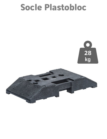 Socle Plastobloc 28kg  panneaux de chantiers